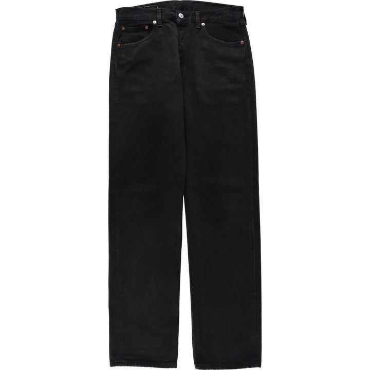 2000'S Levi's 0501-0165 Euro Model Black Denim Straight Leg Jeans, Men's W32 (approx.) cotton black type Vintage Second Hand