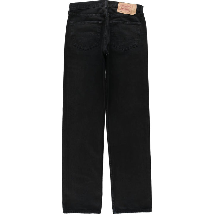 2000'S Levi's 0501-0165 Euro Model Black Denim Straight Leg Jeans, Men's W32 (approx.) cotton black type Vintage Second Hand