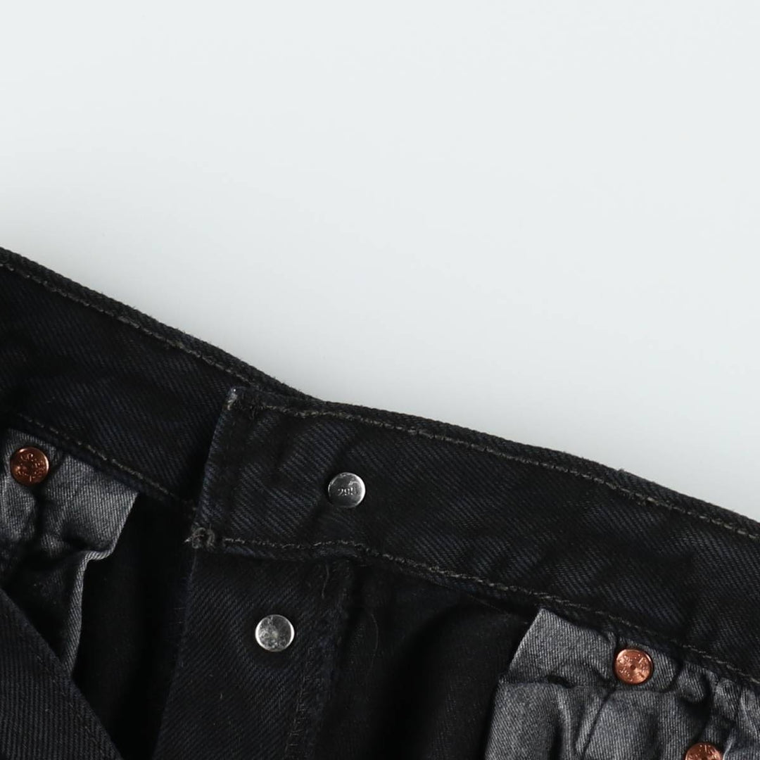 2000'S Levi's 0501-0165 Euro Model Black Denim Straight Leg Jeans, Men's W32 (approx.) cotton black type Vintage Second Hand