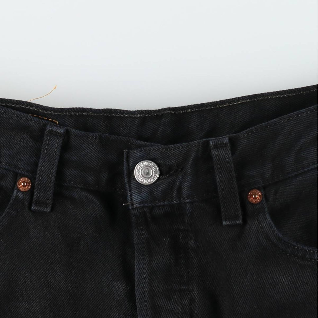 2000'S Levi's 0501-0165 Euro Model Black Denim Straight Leg Jeans, Men's W32 (approx.) cotton black type Vintage Second Hand