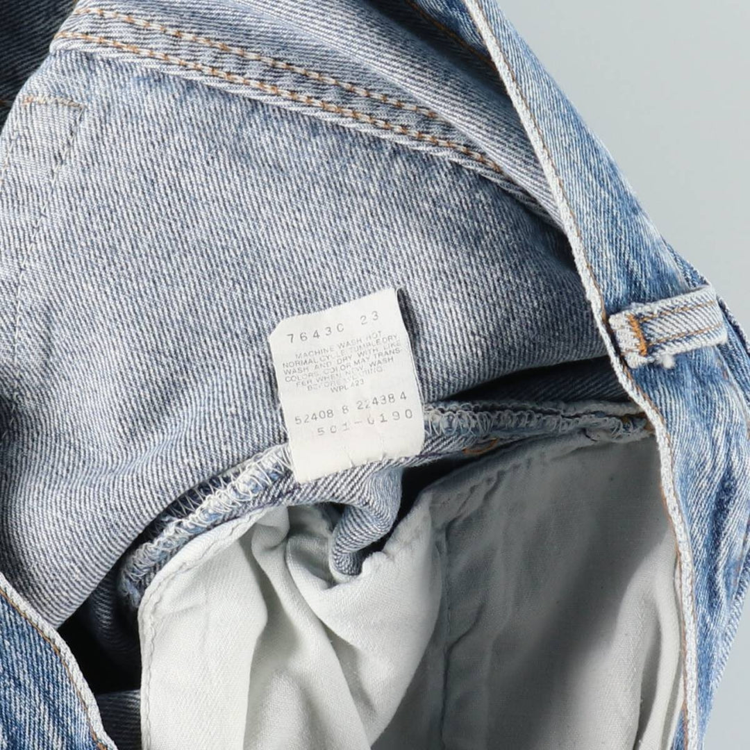 ~1990'S Levi's 501-0190 Straight Denim Pants, Made in USA, Men's W37 (approx.), Vintage cotton blue type Vintage Second Hand