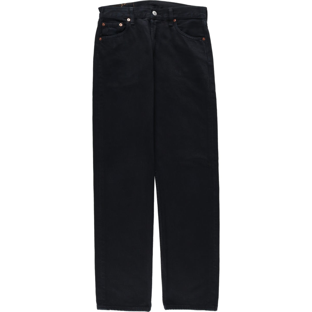 1990'S Levi's 00501-0121 Euro Model Black Denim Straight Leg Jeans Men's W29 (approx.) Vintage cotton black type Vintage Second Hand
