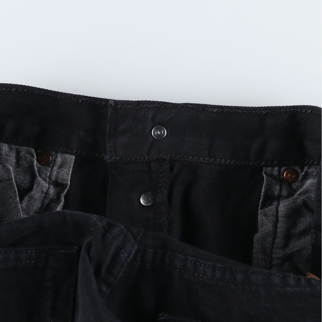 1990'S Levi's 00501-0121 Euro Model Black Denim Straight Leg Jeans Men's W29 (approx.) Vintage cotton black type Vintage Second Hand