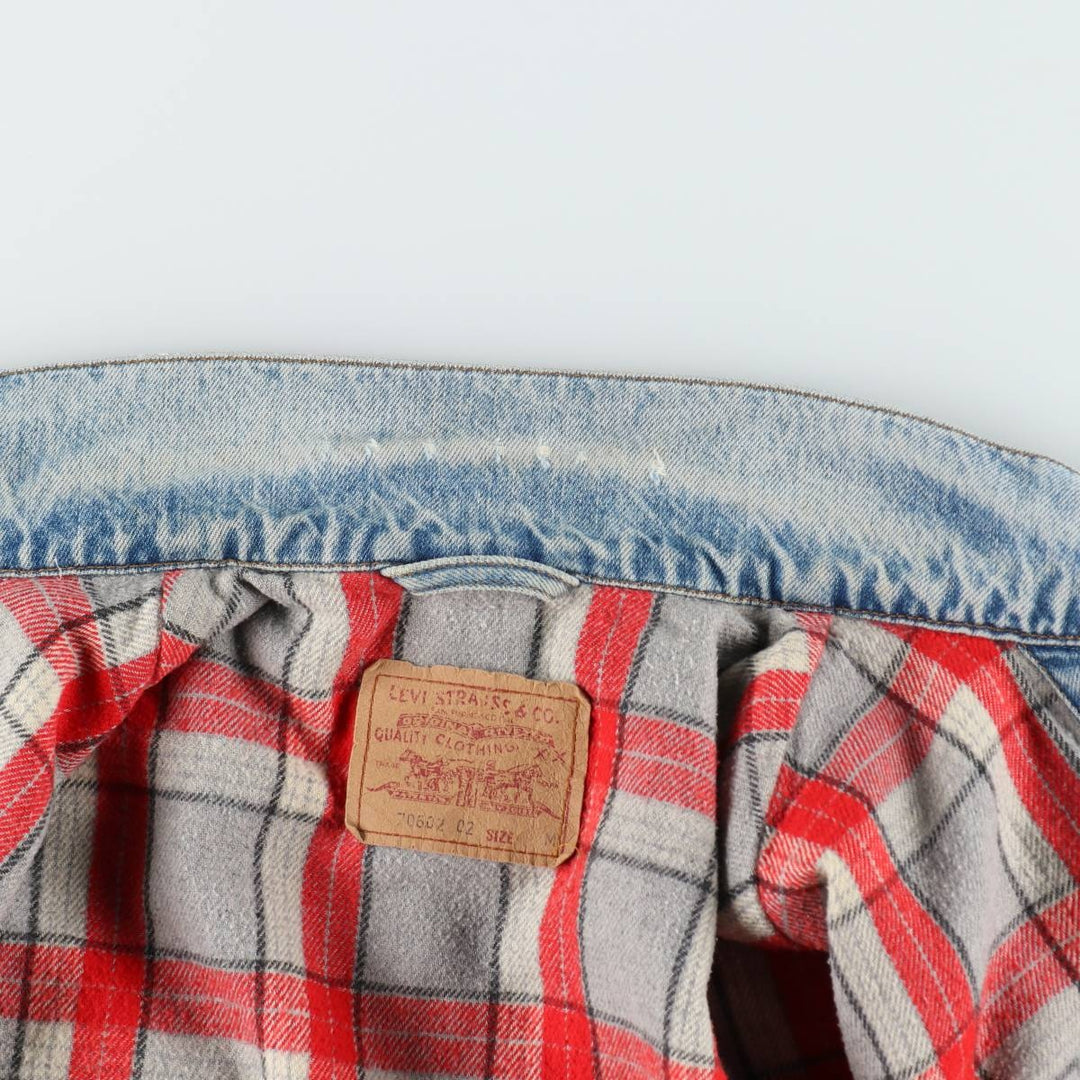 1990'S Levi's 70602-02 Denim Jacket (Men's Size M equivalent) Vintage cotton blue type Vintage Second Hand