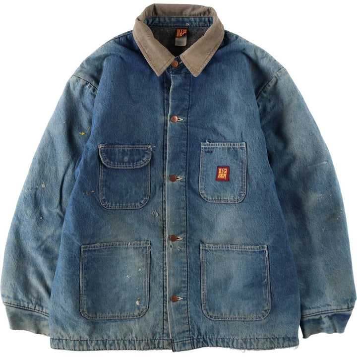 Vintage 1980'S Big Ben denim coverall, made in the USA, size XL, men's cotton blue type Vintage Second Hand