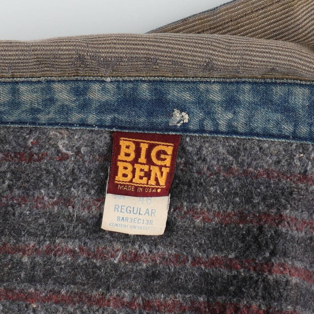 Vintage 1980'S Big Ben denim coverall, made in the USA, size XL, men's cotton blue type Vintage Second Hand