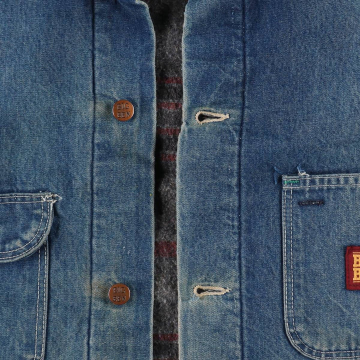 Vintage 1980'S Big Ben denim coverall, made in the USA, size XL, men's cotton blue type Vintage Second Hand