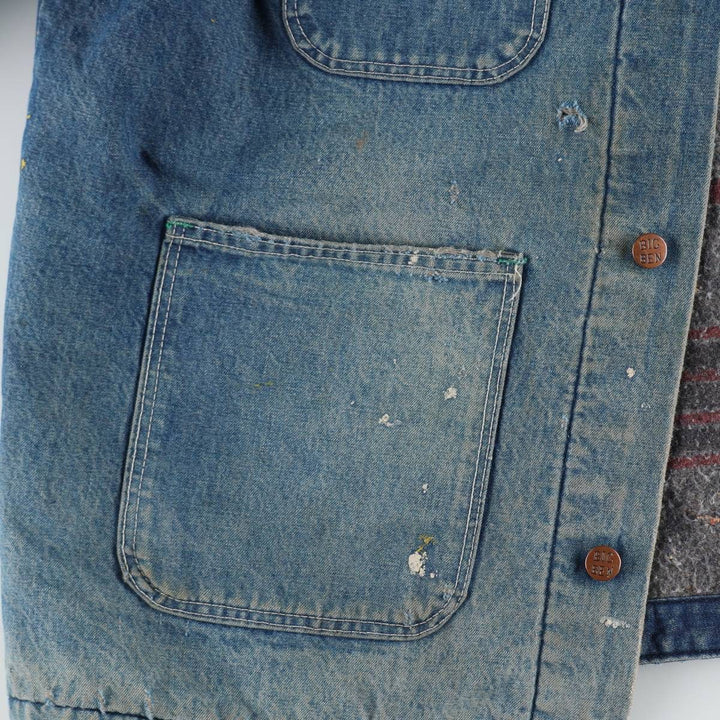Vintage 1980'S Big Ben denim coverall, made in the USA, size XL, men's cotton blue type Vintage Second Hand