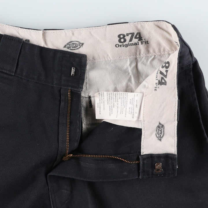 Dickies 874 Original Fit Work Pants for Men, W32 equivalent polyester black type Vintage Second Hand