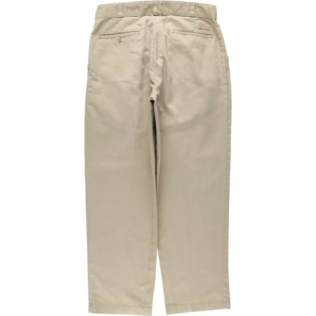 Dickies two-pleat work pants, men's size W34 (approx.) unclear Beige type Vintage Second Hand