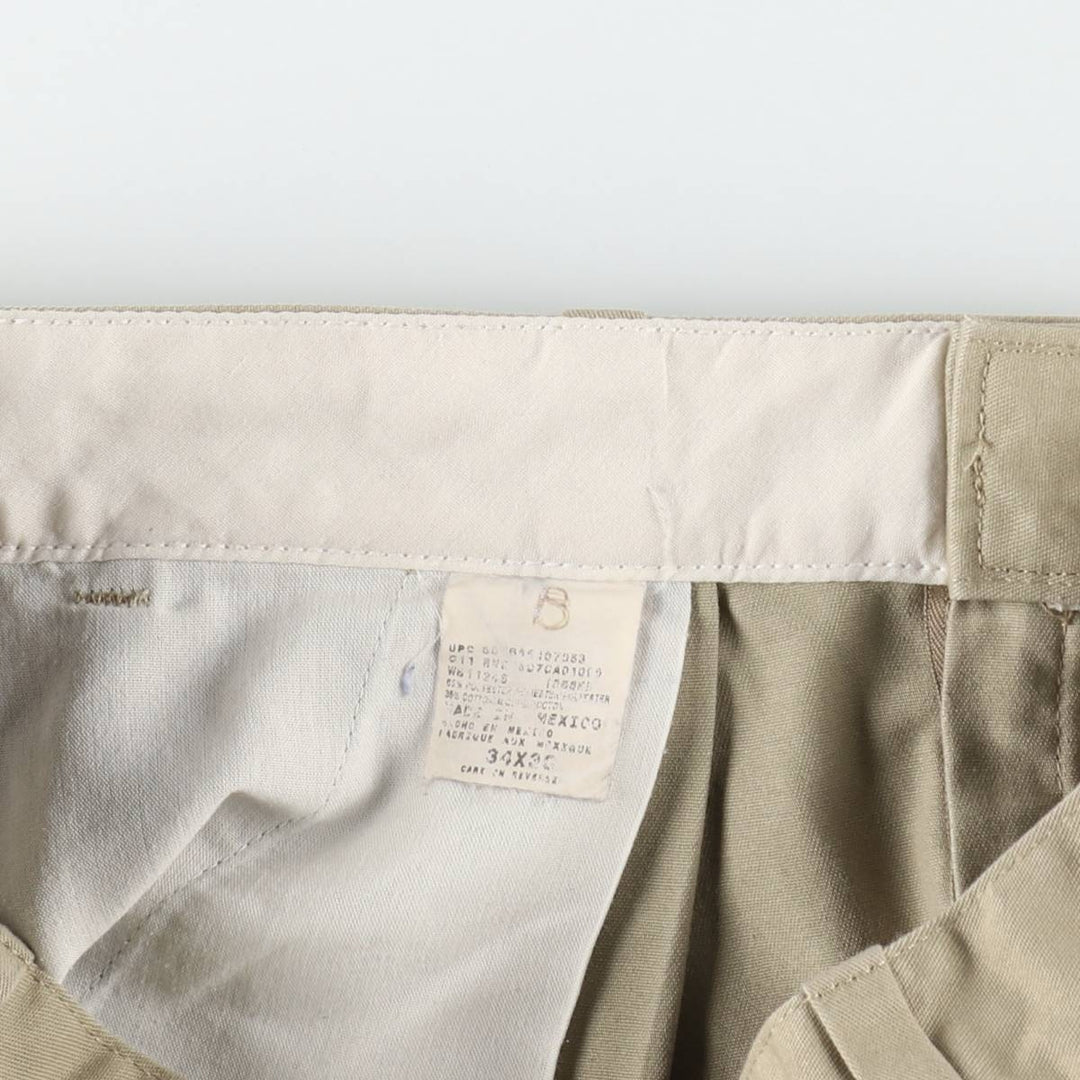 Dickies two-pleat work pants, men's size W34 (approx.) unclear Beige type Vintage Second Hand