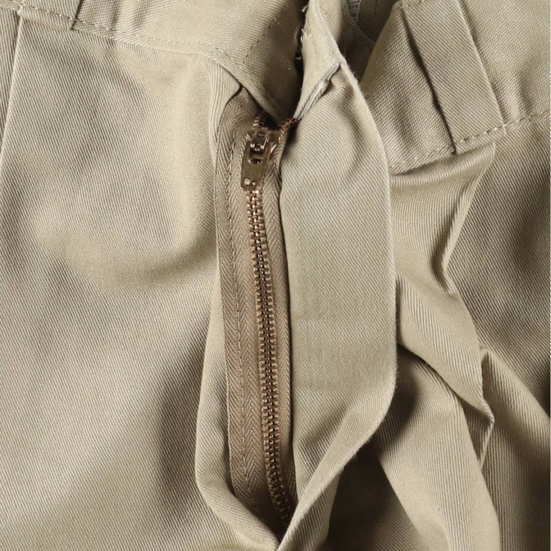 Dickies two-pleat work pants, men's size W34 (approx.) unclear Beige type Vintage Second Hand