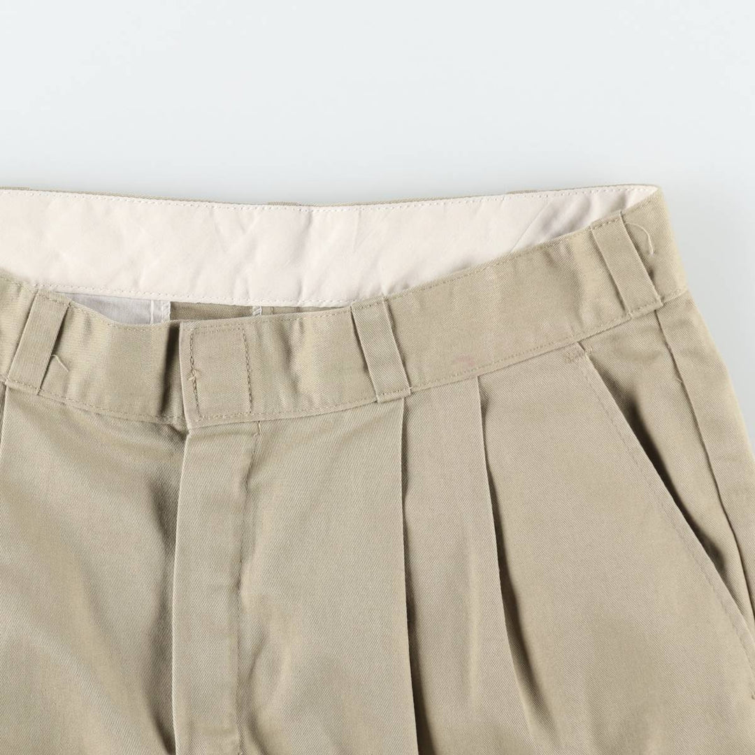 Dickies two-pleat work pants, men's size W34 (approx.) unclear Beige type Vintage Second Hand