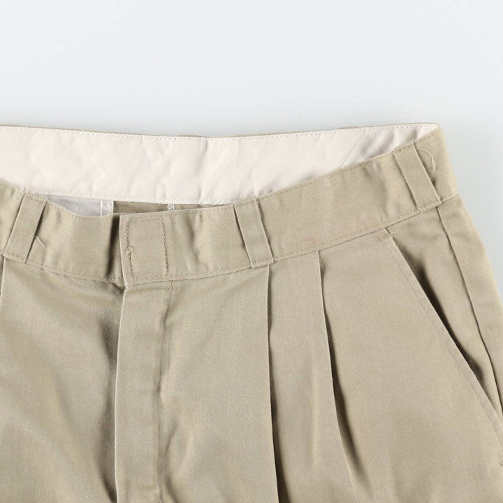 Dickies two-pleat work pants, men's size W34 (approx.) unclear Beige type Vintage Second Hand