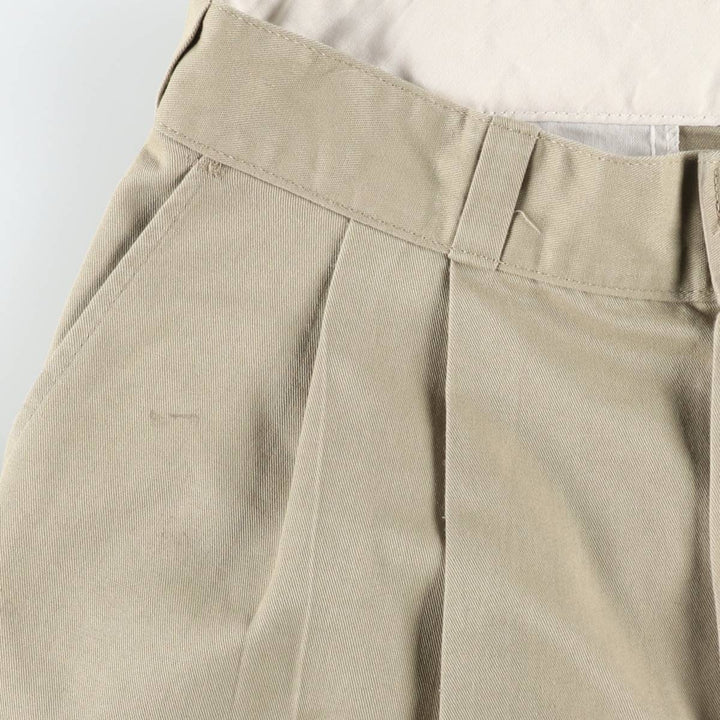 Dickies two-pleat work pants, men's size W34 (approx.) unclear Beige type Vintage Second Hand