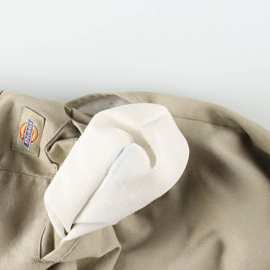 Dickies two-pleat work pants, men's size W34 (approx.) unclear Beige type Vintage Second Hand