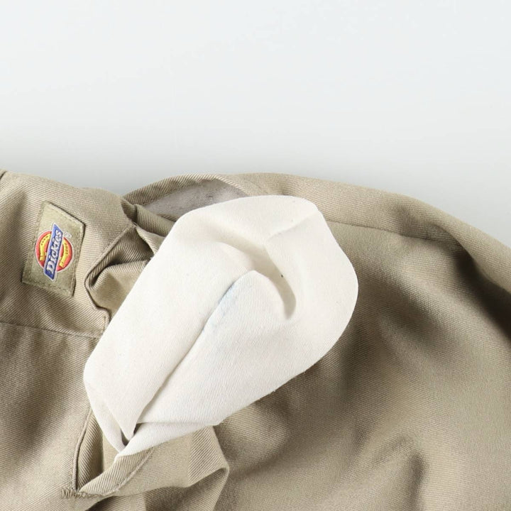 Dickies two-pleat work pants, men's size W34 (approx.) unclear Beige type Vintage Second Hand