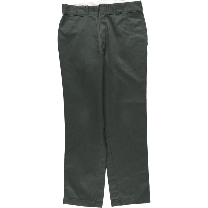 Dickies 874 Original Fit Work Pants for Men, W32 equivalent polyester green type Vintage Second Hand