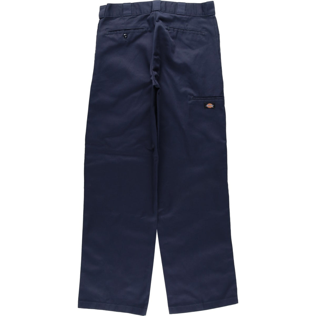 Dickies Loose Fit Double Knee Work Pants for Men, W35 polyester navy blue type Vintage Second Hand