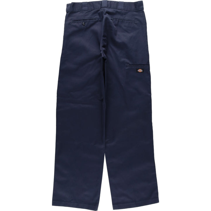 Dickies Loose Fit Double Knee Work Pants for Men, W35 polyester navy blue type Vintage Second Hand