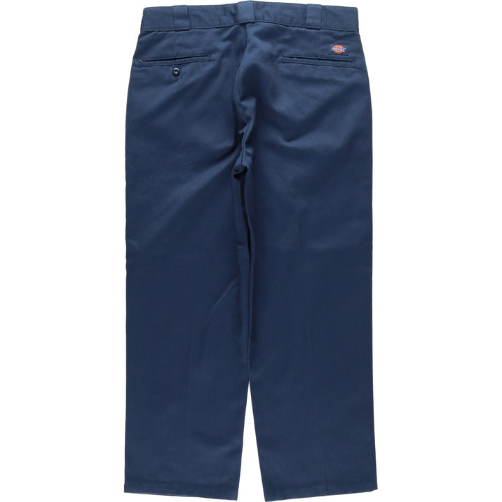 Dickies Work Pants Men's W34 polyester navy blue type Vintage Second Hand