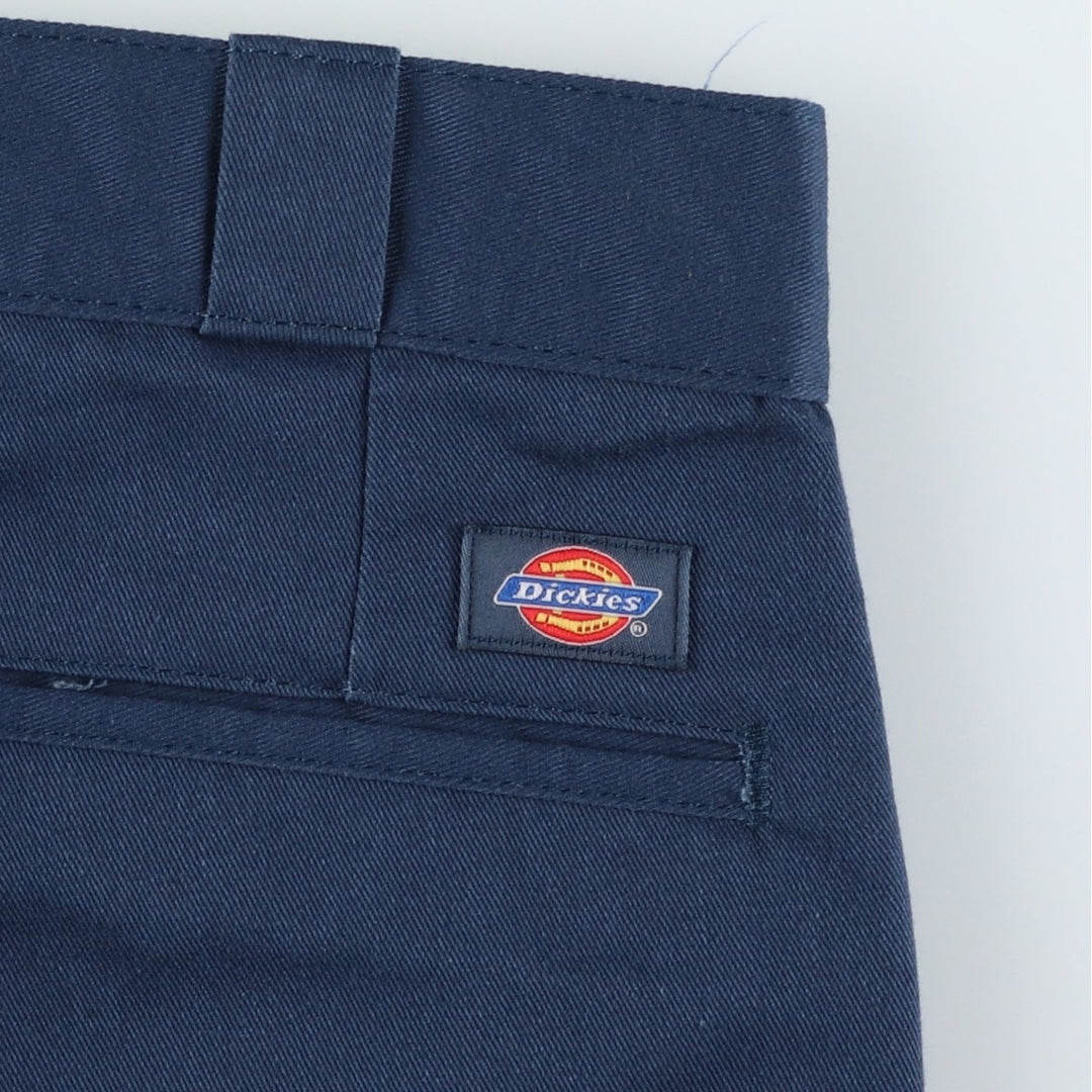 Dickies Work Pants Men's W34 polyester navy blue type Vintage Second Hand