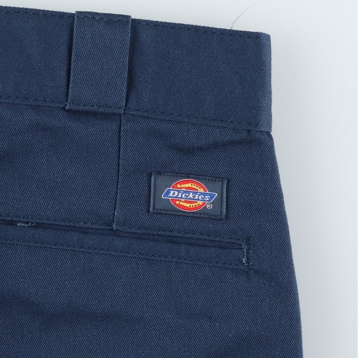 Dickies Work Pants Men's W34 polyester navy blue type Vintage Second Hand
