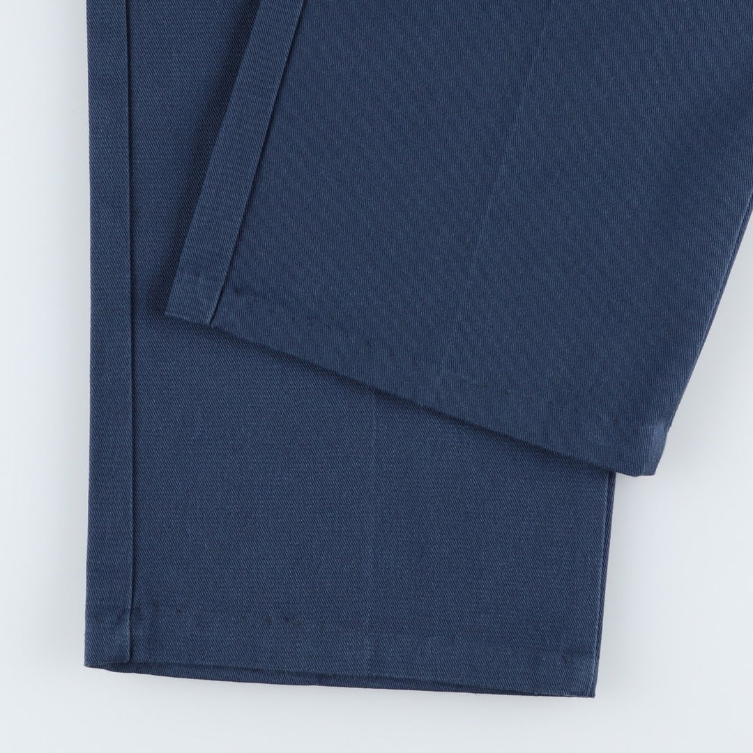 Dickies Work Pants Men's W34 polyester navy blue type Vintage Second Hand