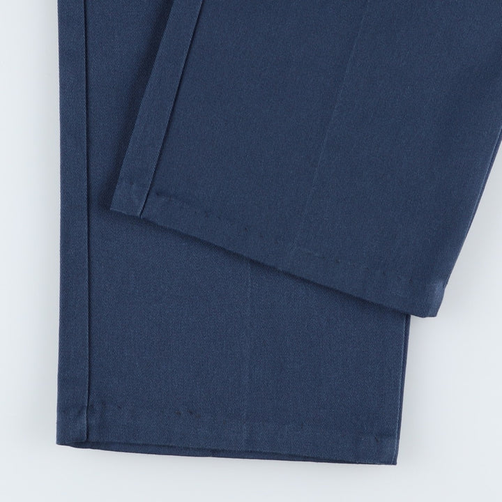 Dickies Work Pants Men's W34 polyester navy blue type Vintage Second Hand