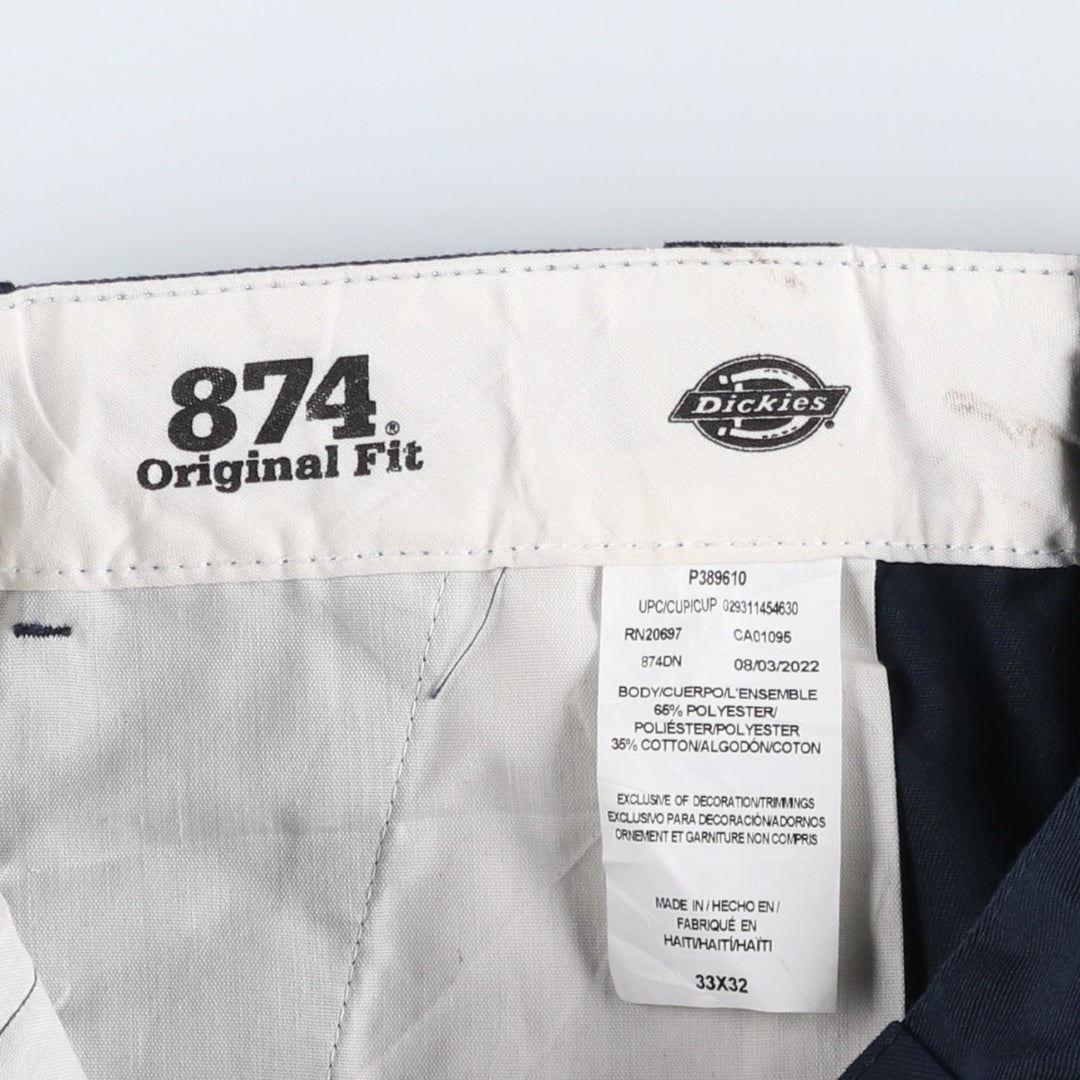Dickies 874 Original Fit Work Pants for Men, W32 equivalent polyester black type Vintage Second Hand