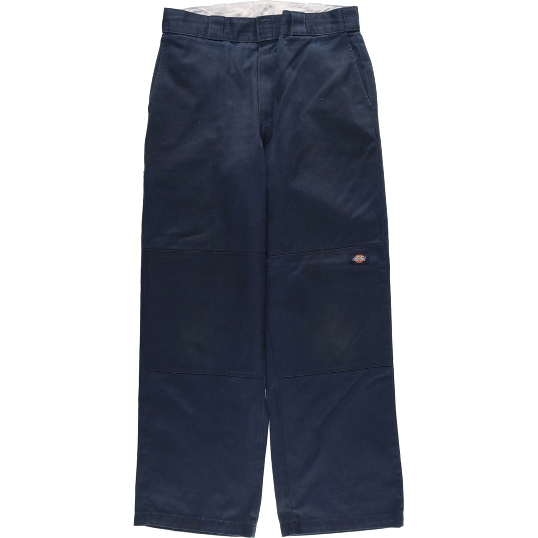 Dickies Double Knee Work Pants Men's W33 polyester navy blue type Vintage Second Hand