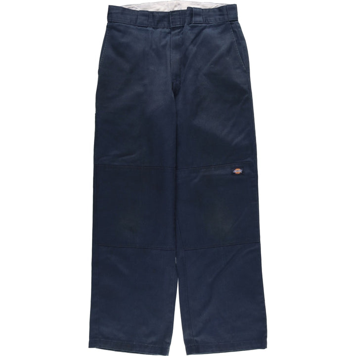 Dickies Double Knee Work Pants Men's W33 polyester navy blue type Vintage Second Hand