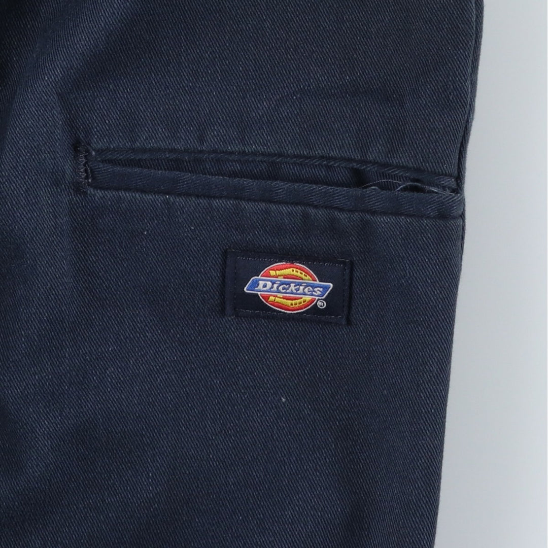 Dickies Double Knee Work Pants Men's W33 polyester navy blue type Vintage Second Hand