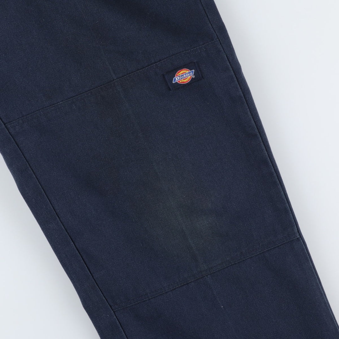 Dickies Double Knee Work Pants Men's W33 polyester navy blue type Vintage Second Hand