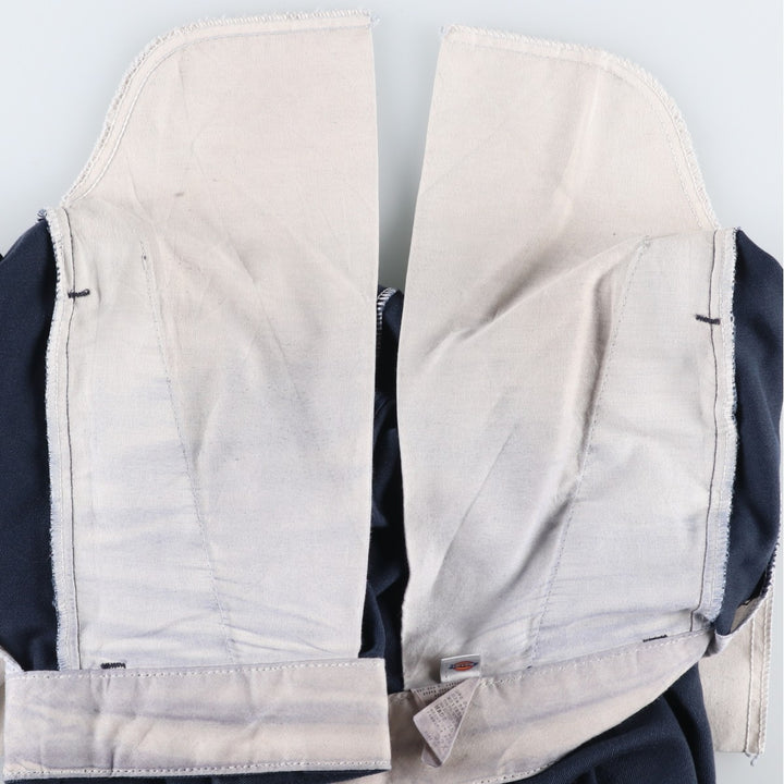 Dickies Double Knee Work Pants Men's W33 polyester navy blue type Vintage Second Hand