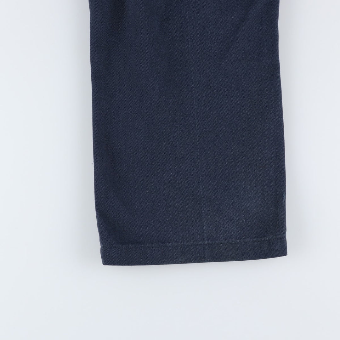 Dickies Double Knee Work Pants Men's W33 polyester navy blue type Vintage Second Hand
