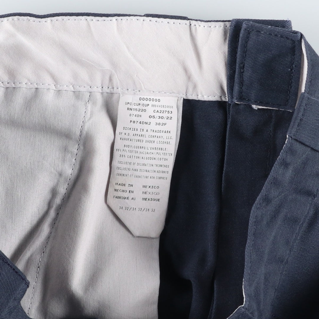 Dickies Work Pants Men's W31 equivalent polyester navy blue type Vintage Second Hand