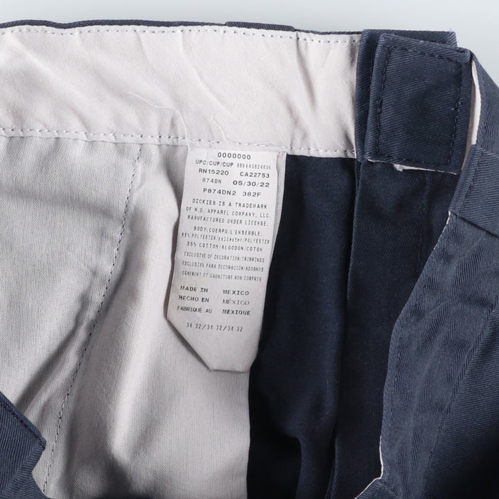 Dickies Work Pants Men's W31 equivalent polyester navy blue type Vintage Second Hand