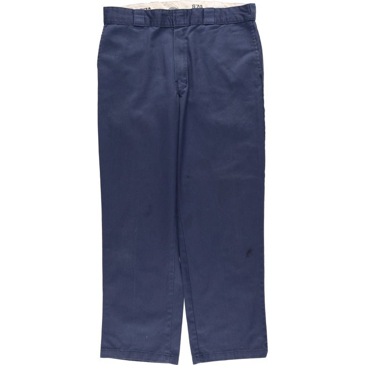 Dickies 874 Original Fit Work Pants for Men, W36 polyester navy blue type Vintage Second Hand