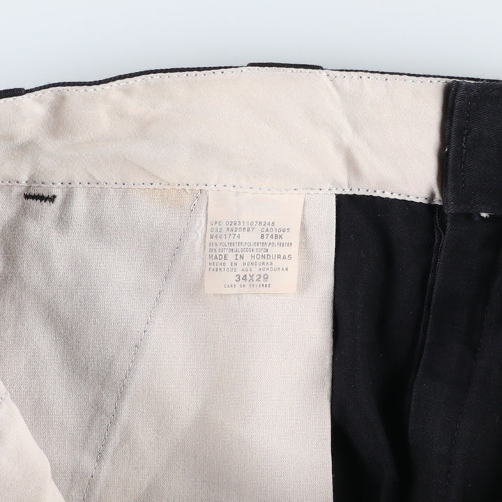 Dickies Work Pants Men's W34 polyester black type Vintage Second Hand