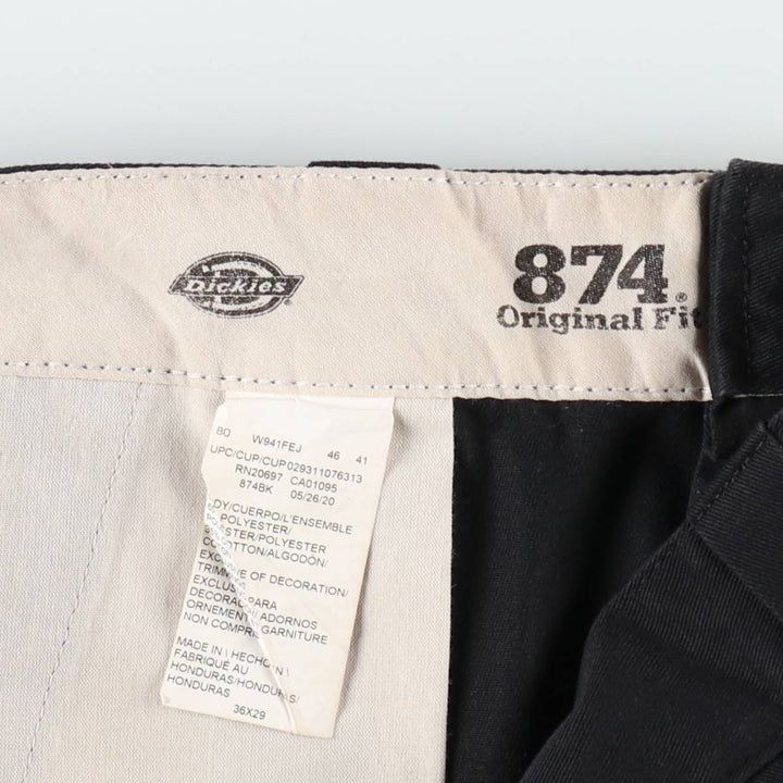 Dickies 874 Original Fit Work Pants, Men's, Size W35 polyester black type Vintage Second Hand