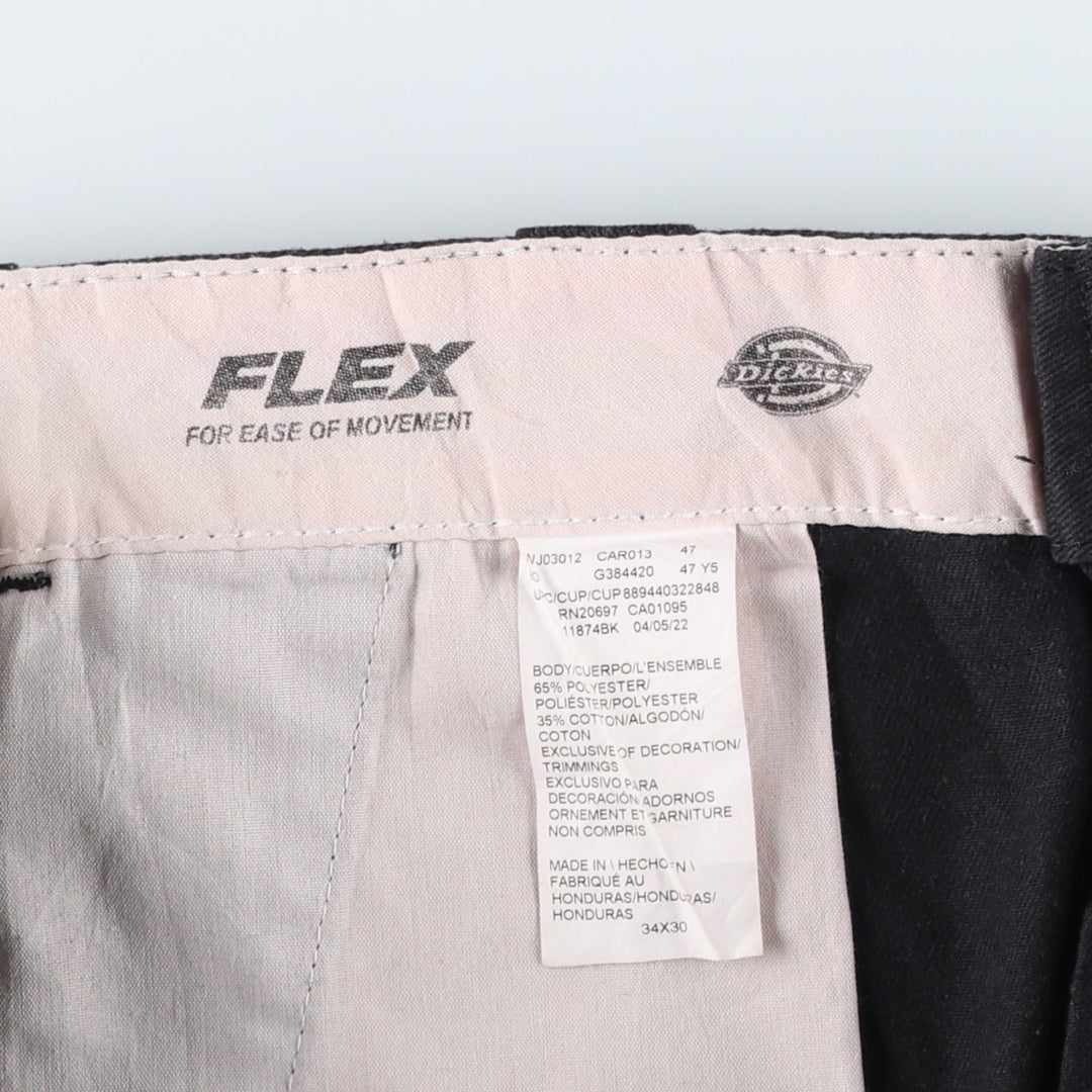 Dickies FLEX Work Pants, Men's W34 (approx.) polyester black type Vintage Second Hand