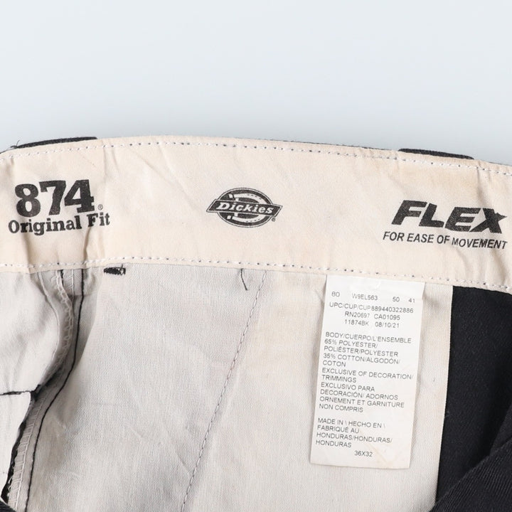 Dickies 874 Original Fit Work Pants, Men's, Size W35 polyester Charcoal Vintage Second Hand