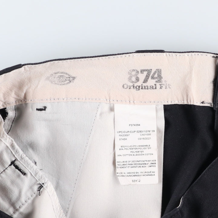 Dickies 874 Original Fit Work Pants, Men's, Size W31 polyester black type Vintage Second Hand