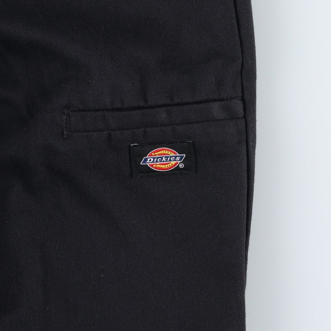 Dickies Loose Fit Double Knee Work Pants, Men's W34 (approx.), Zipper Fly polyester black type Vintage Second Hand