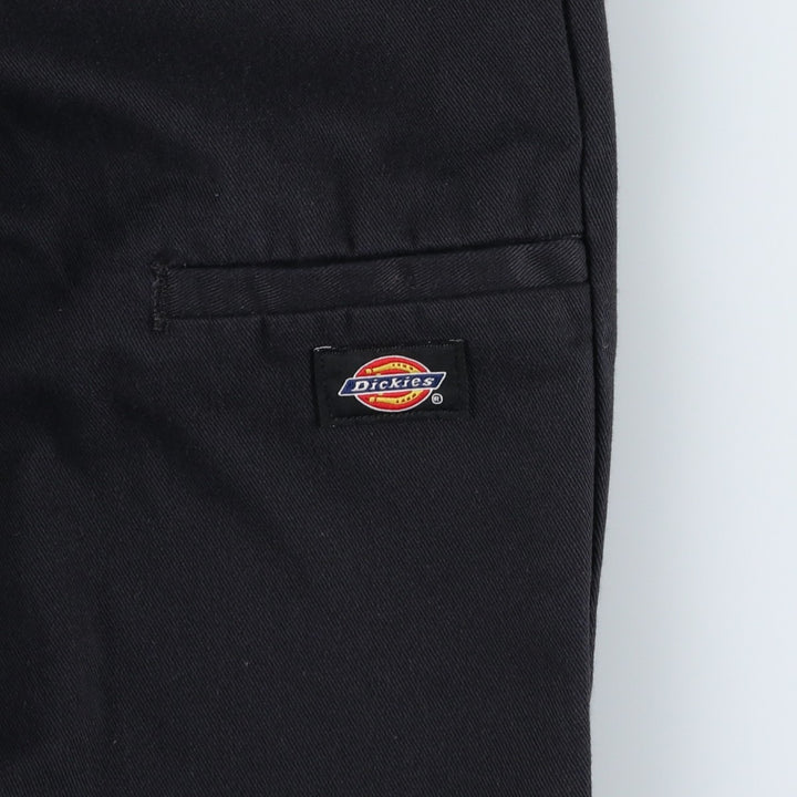 Dickies Loose Fit Double Knee Work Pants, Men's W34 (approx.), Zipper Fly polyester black type Vintage Second Hand