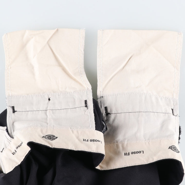 Dickies Loose Fit Double Knee Work Pants, Men's W34 (approx.), Zipper Fly polyester black type Vintage Second Hand
