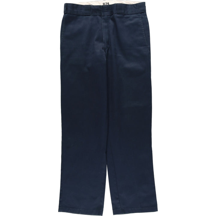 Dickies 874 Original Fit Work Pants, Men's, Size W33 polyester navy blue type Vintage Second Hand