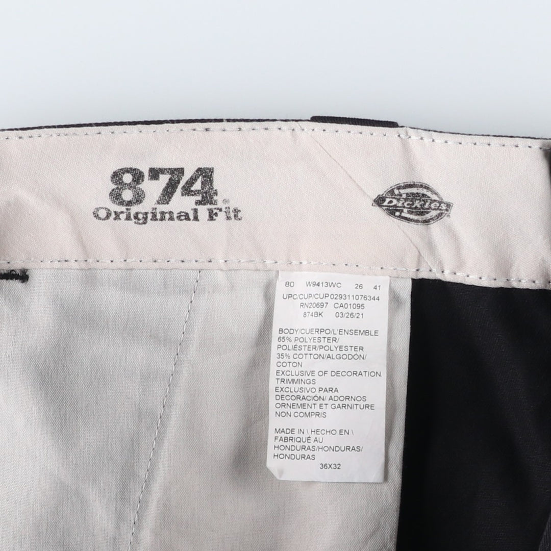 Dickies 874 Original Fit Work Pants, Men's, Size W35 polyester black type Vintage Second Hand