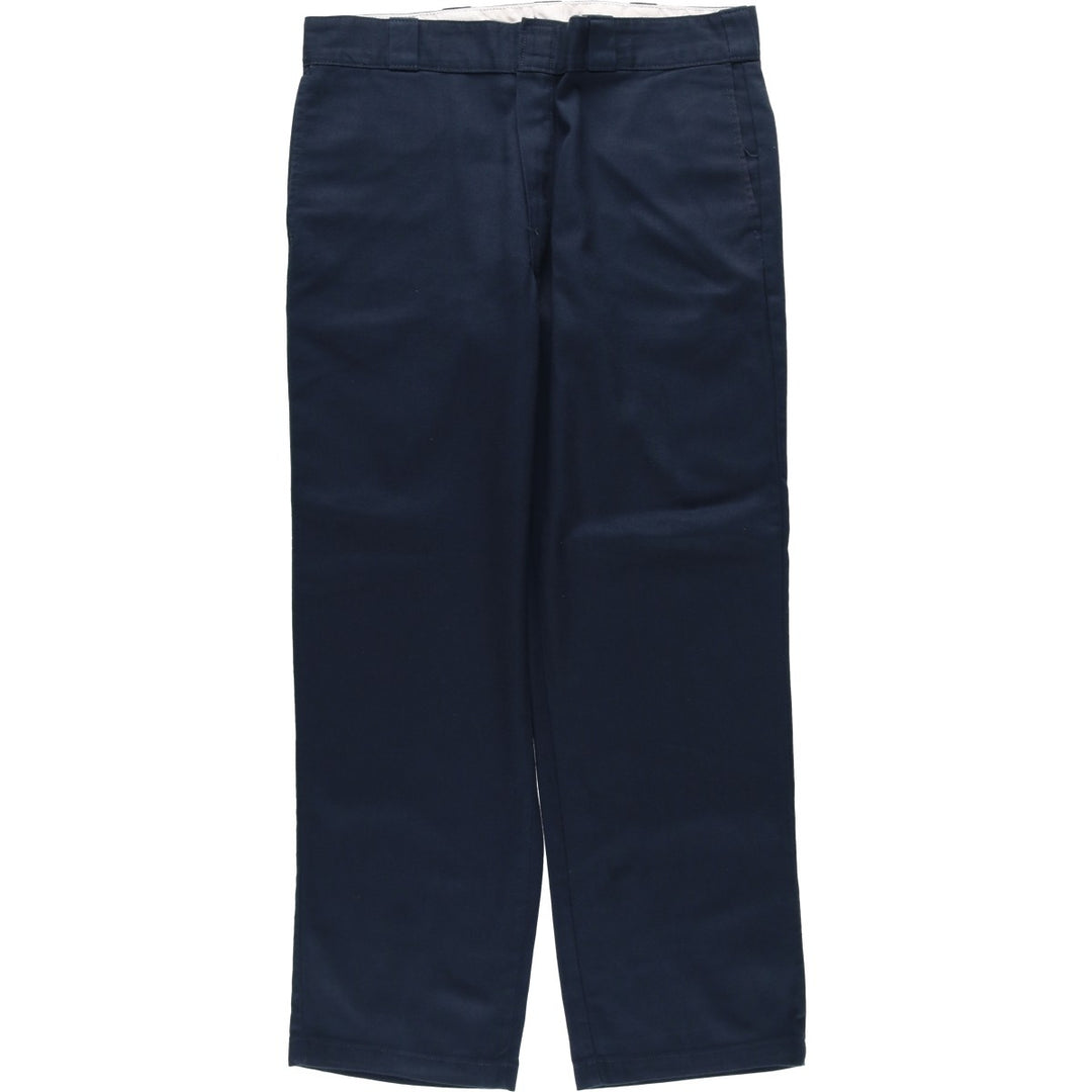Dickies 874 FLEX ORIGINAL FIT Work Pants, Men's, Size 34 (approx.) polyester navy blue type Vintage Second Hand